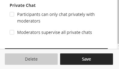 Private chat options