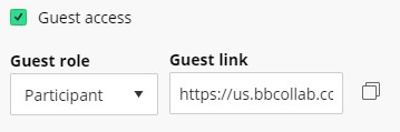 Guest access link copy and paste options
